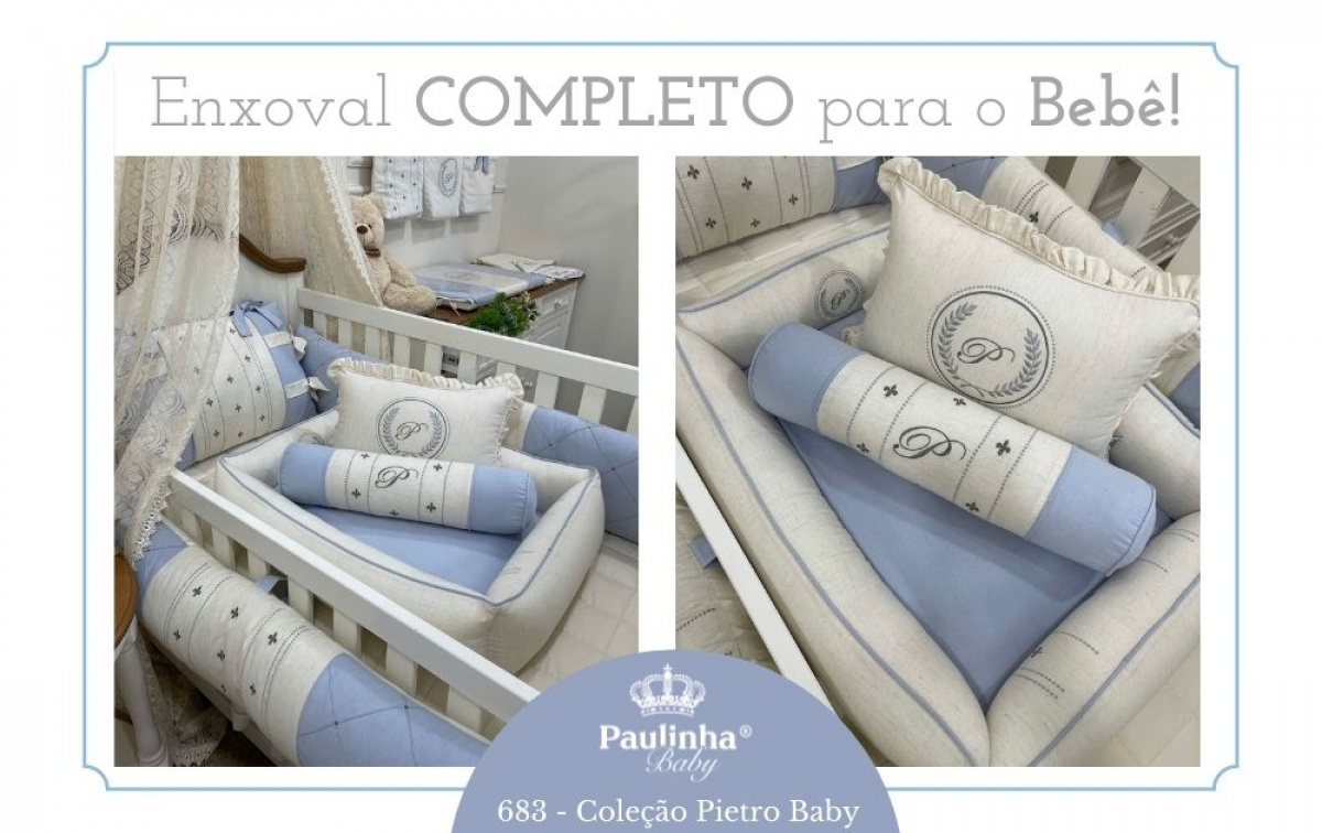 Pietro Baby Linho e Azul 200 Fios