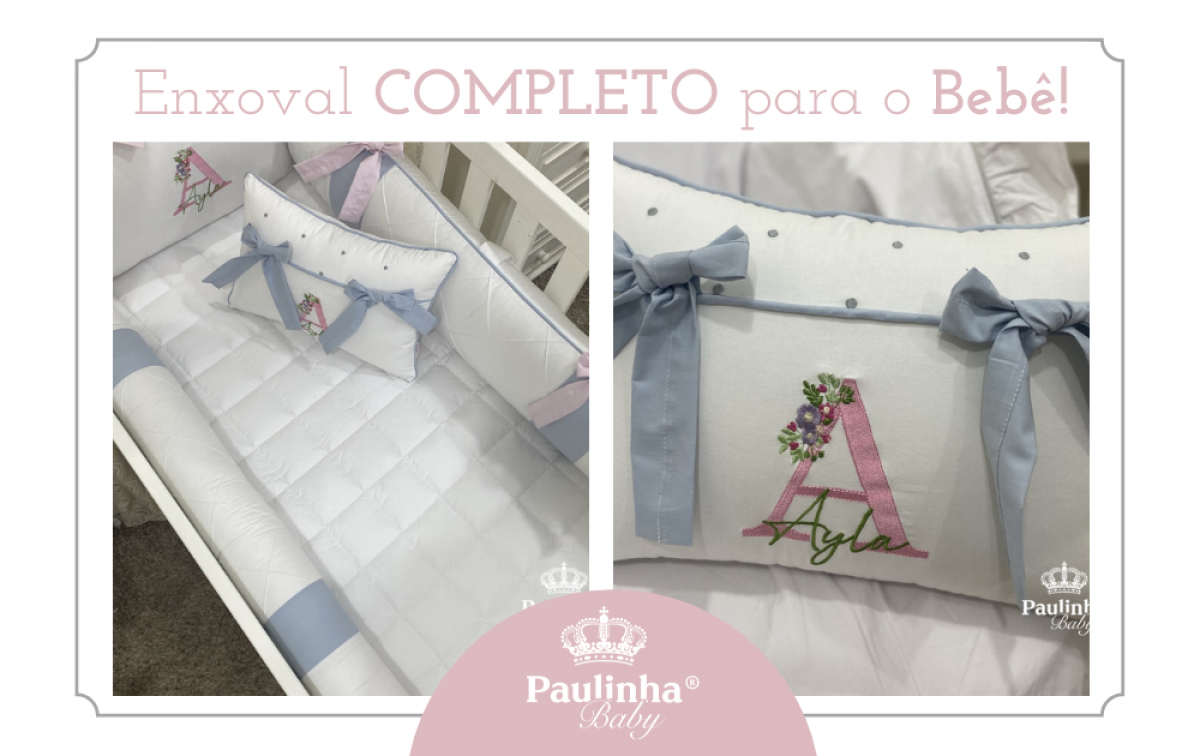 Ayla Baby Cinza e Rosa 200 Fios