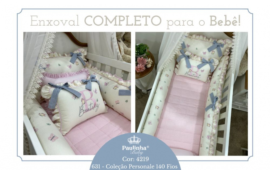 Personale Baby 140 Fios Bege e Rosa