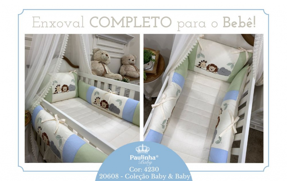 Baby & Baby - Bichinhos Baby Azul e Malva 140 Fios