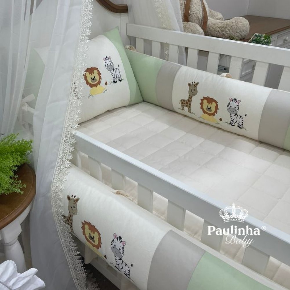 Enxoval de Berço 08 Peças Bichinhos Baby Fendi