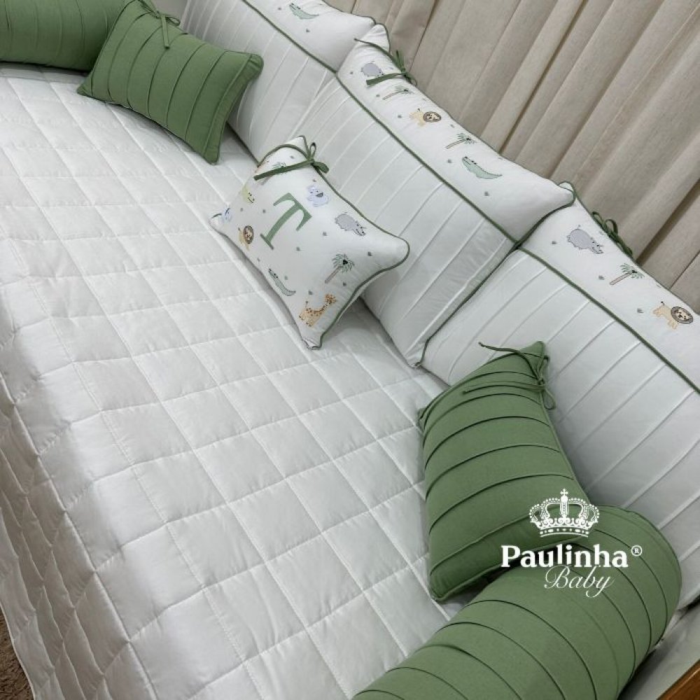 Enxoval de Cama Babá 06 Peças Fibra de Bambu Selva