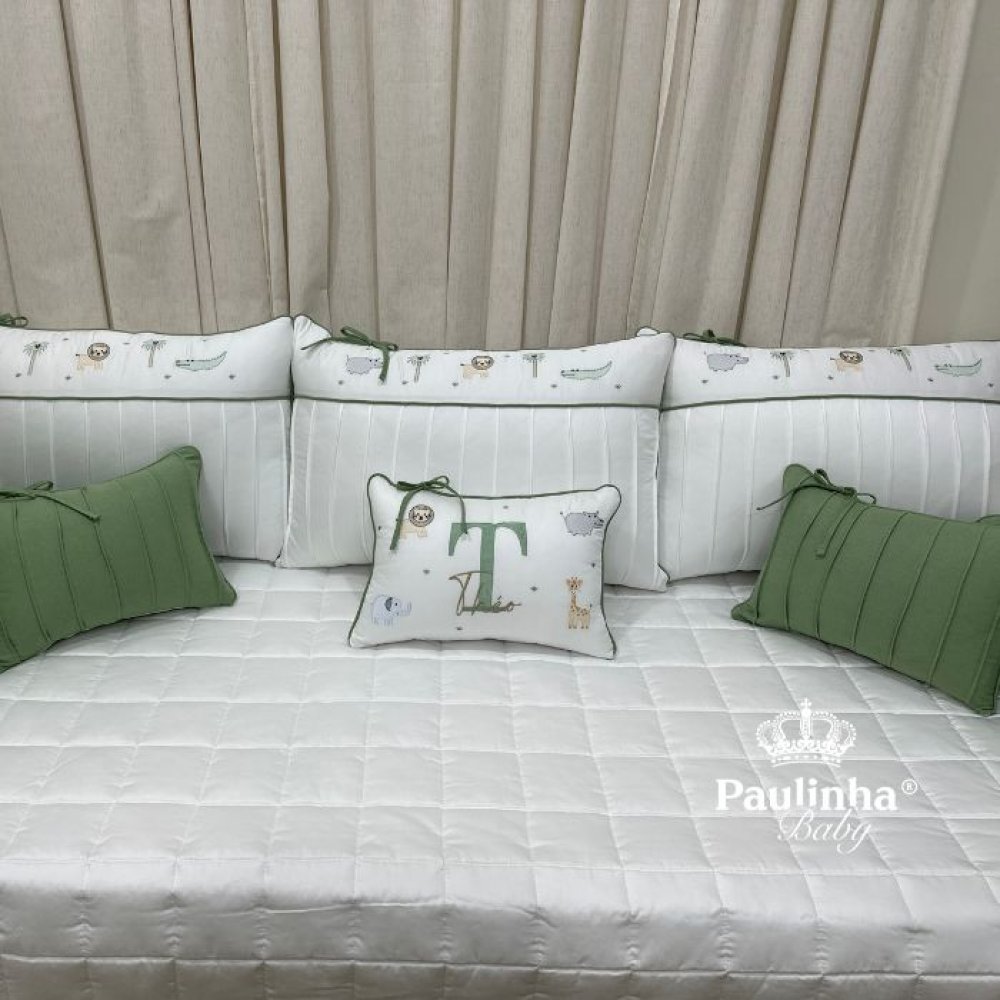 Enxoval de Cama Babá 06 Peças Fibra de Bambu Selva