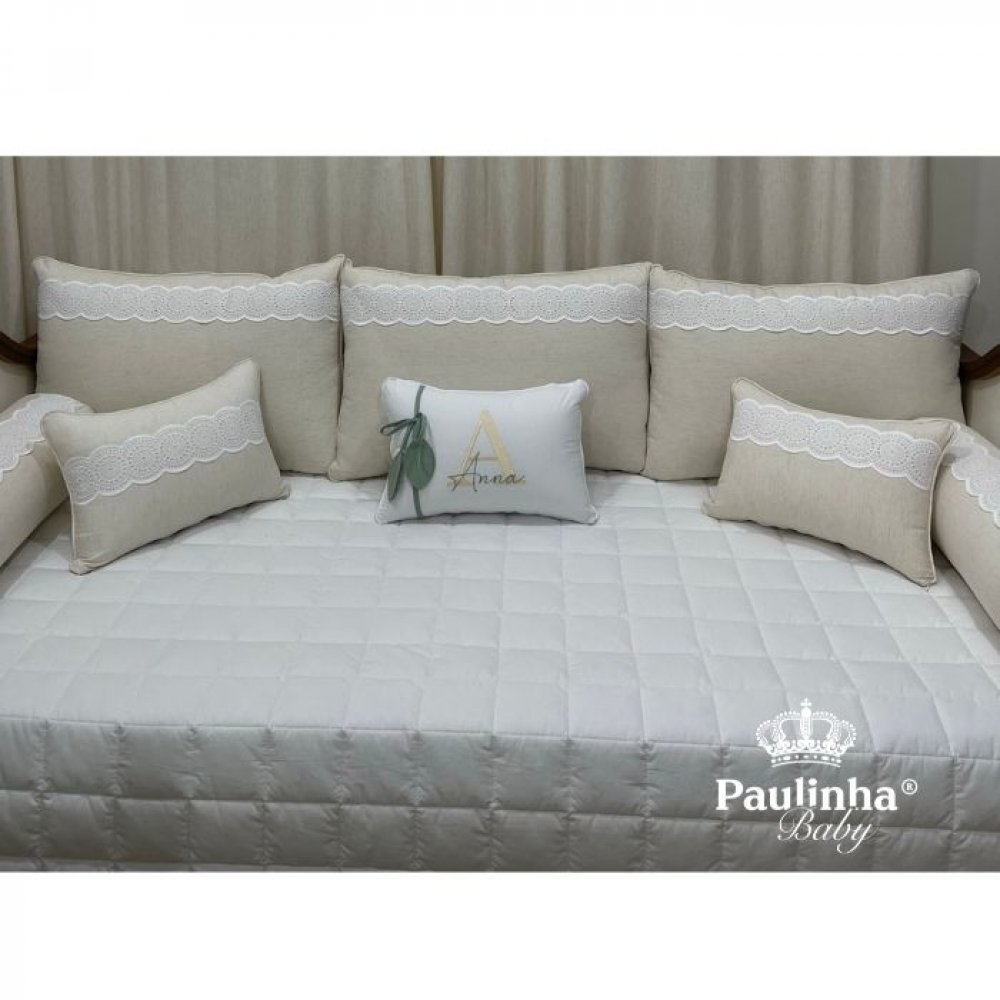 Enxoval de Cama Babá 06 Peças Linho Baby Rochilie