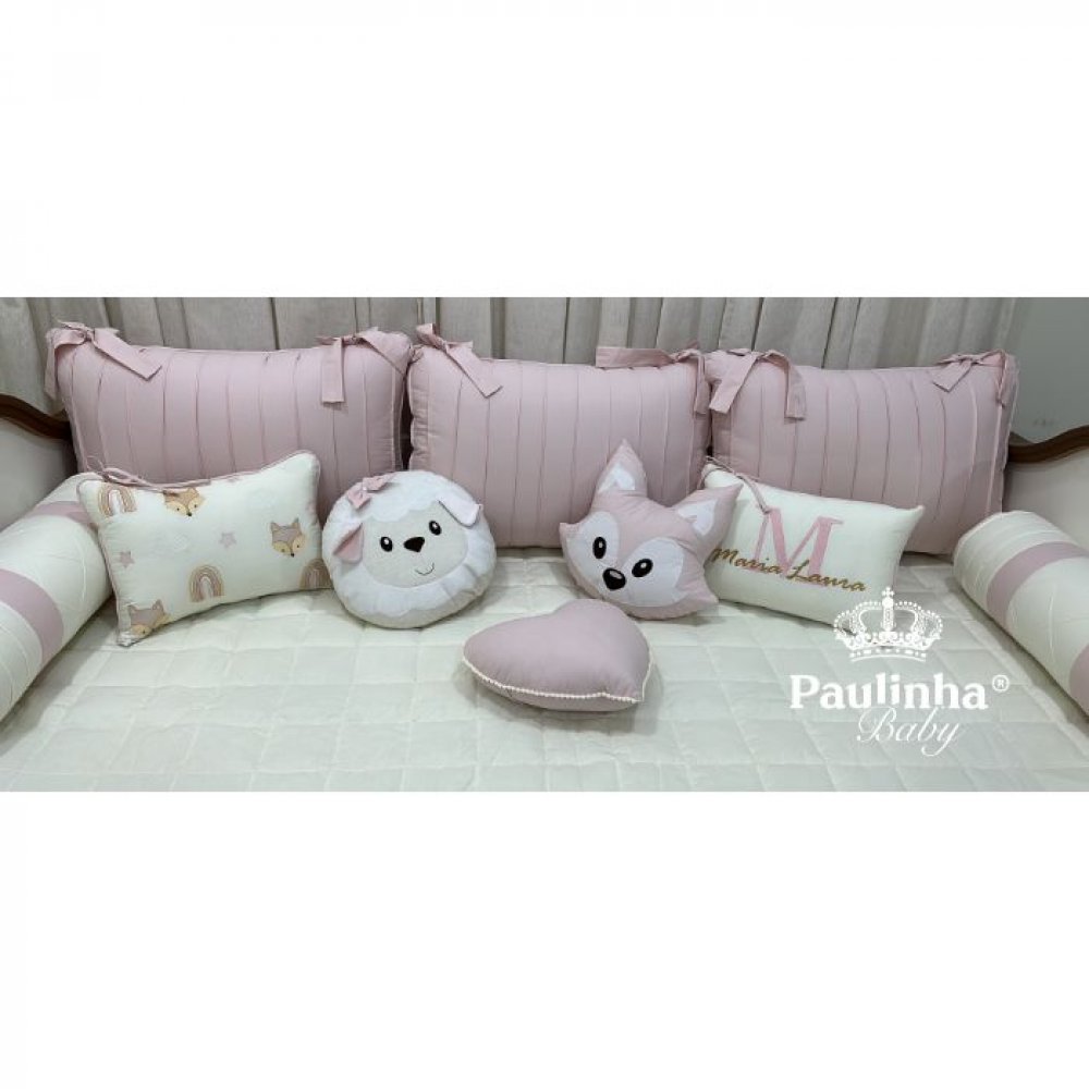 Enxoval de Cama Babá 06 Peças Raposinha Baby Rose