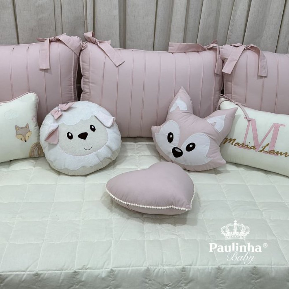 Enxoval de Cama Babá 06 Peças Raposinha Baby Rose