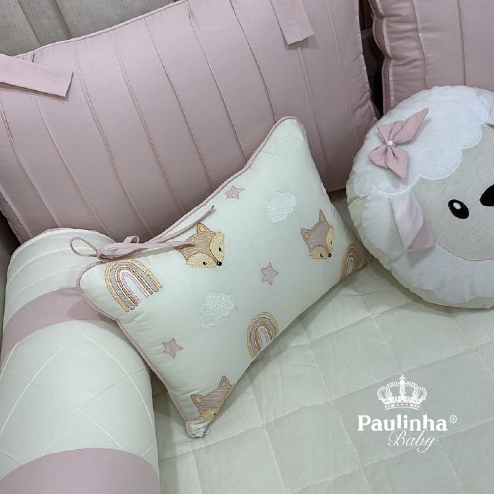 Enxoval de Cama Babá 06 Peças Raposinha Baby Rose