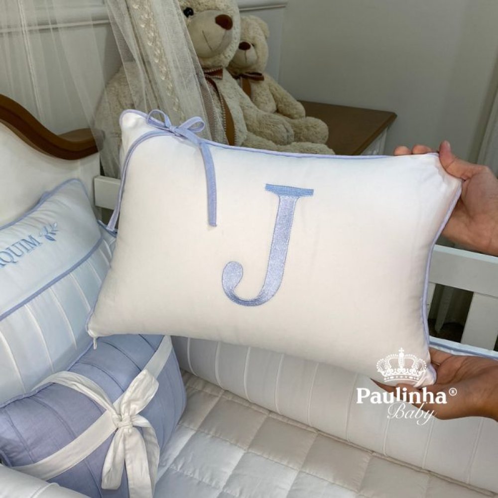 Almofadas 02 peças Azul Chambre Joaquim Baby 400 Fios