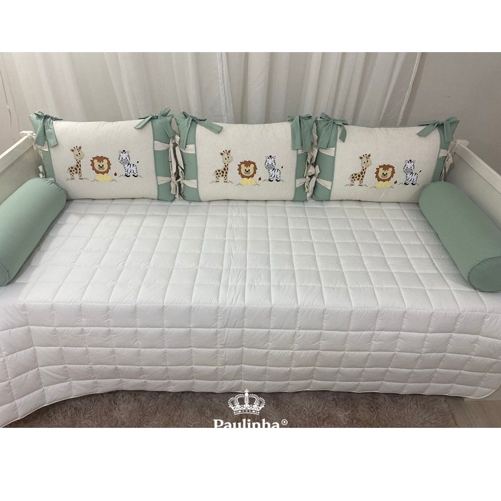 Enxoval de Cama Babá 06 Peças Personale Meus Bichinhos Malva 200 Fios