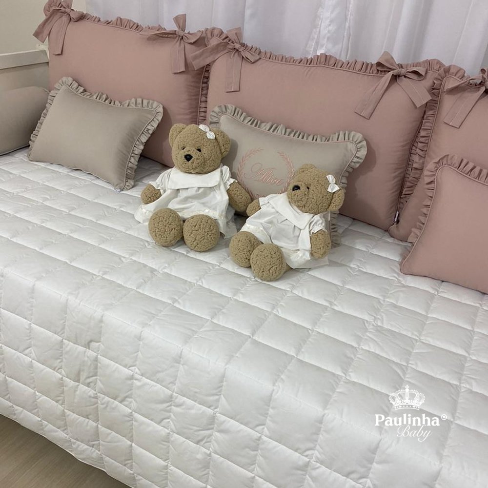 Enxoval de Cama Babá 06 Peças Personale Baby Terracota e Fendi 200 Fio