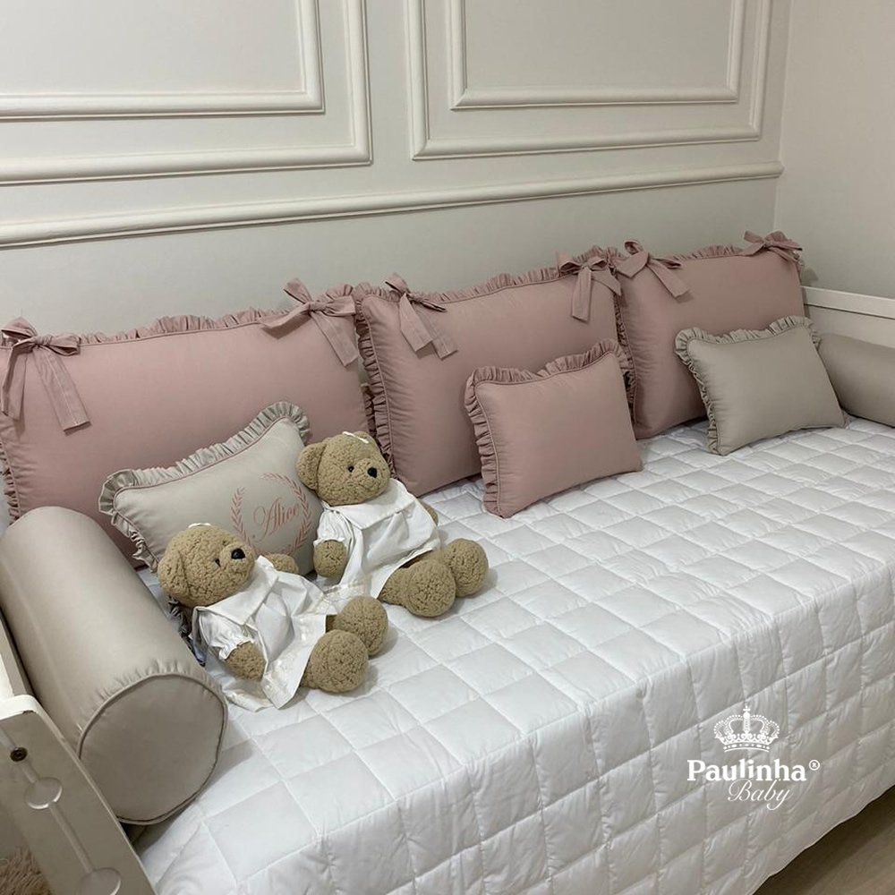 Enxoval de Cama Babá 06 Peças Personale Baby Terracota e Fendi 200 Fio