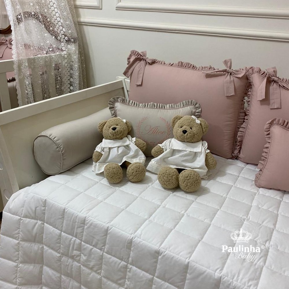 Enxoval de Cama Babá 06 Peças Personale Baby Terracota e Fendi 200 Fio