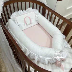 Ninho Baby 02 peças Branco Rose 200 Fios