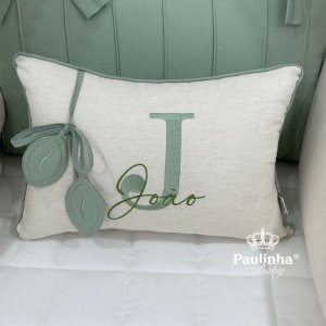 Almofada Personalizada Folhas Baby Verde Malva