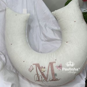 Almofada de Amamentação Terracota Linho 200 Fios