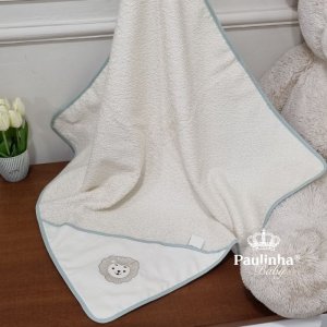 Toalha de Banho Forrada Cute Baby Trio Bichinhos Malva 140 Fios